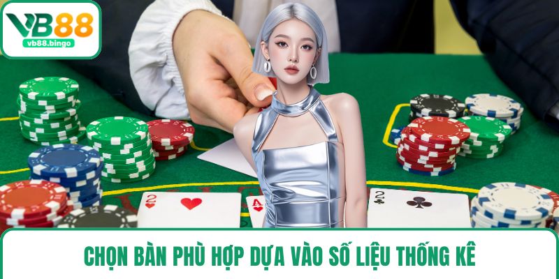 Chọn bàn phù hợp dựa vào số liệu thống kê